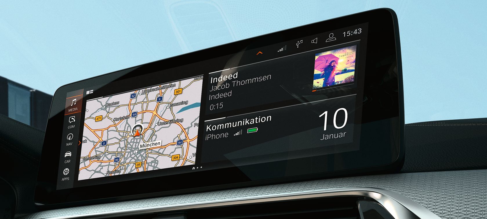 G31 BMW 5系列Touring LCI,全數位虛擬座艙,12.3吋,內裝 G31 BMW 5系列Touring LCI,全數位虛擬座艙,12.3吋中央資訊顯示幕特寫